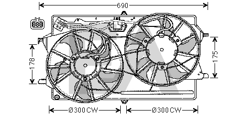 Ventilateur, refroidissement du moteur EACLIMA 33V22005