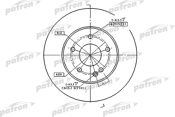 Disque de frein PATRON PBD2654