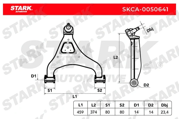 Bras de liaison, suspension de roue Stark SKCA-0050641