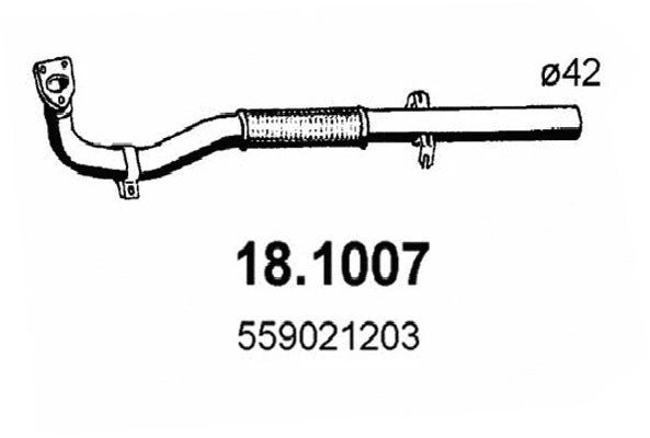 Tuyau d'échappement ASSO 18.1007