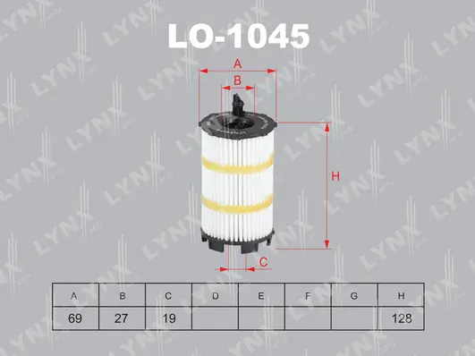 Filtre à huile LYNXAUTO LO-1045