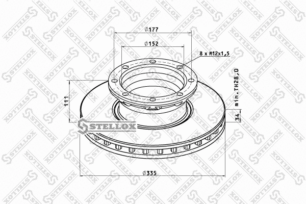 Disque de frein STELLOX 85-00780-SX