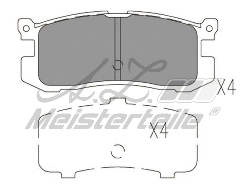 Kit de plaquettes de frein, frein à disque A.Z. Meisterteile AZMT-44-022-2120