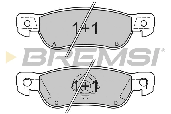 Kit de plaquettes de frein, frein à disque BREMSI BP2436