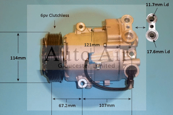 Compresseur, climatisation AUTO AIR GLOUCESTER 14-1016P