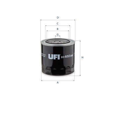 Filtre à huile UFI 23.653.00