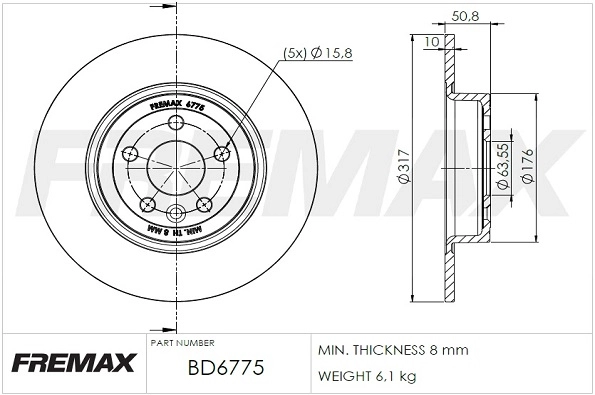 Disque de frein FREMAX BD-6775