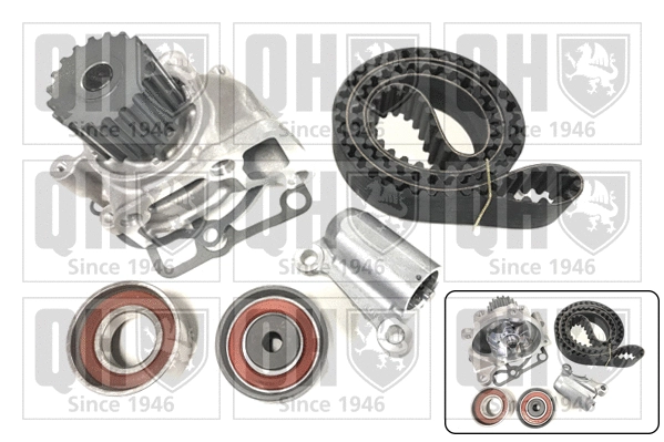 Pompe à eau + kit de courroie crantée QUINTON HAZELL QBPK8340