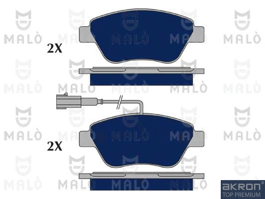 Kit de plaquettes de frein, frein à disque AKRON-MALÒ 1050295