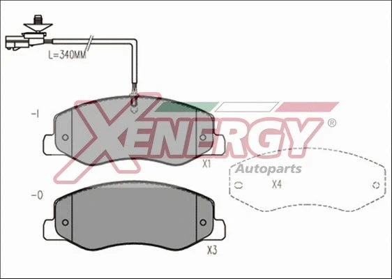 Kit de plaquettes de frein, frein à disque AP XENERGY X41180