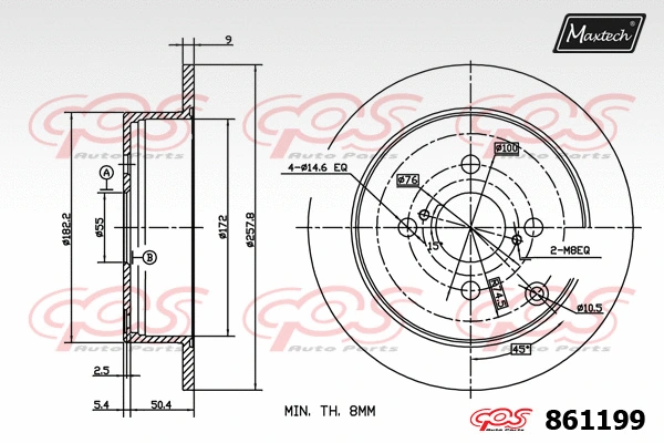 Disque de frein MAXTECH 861199