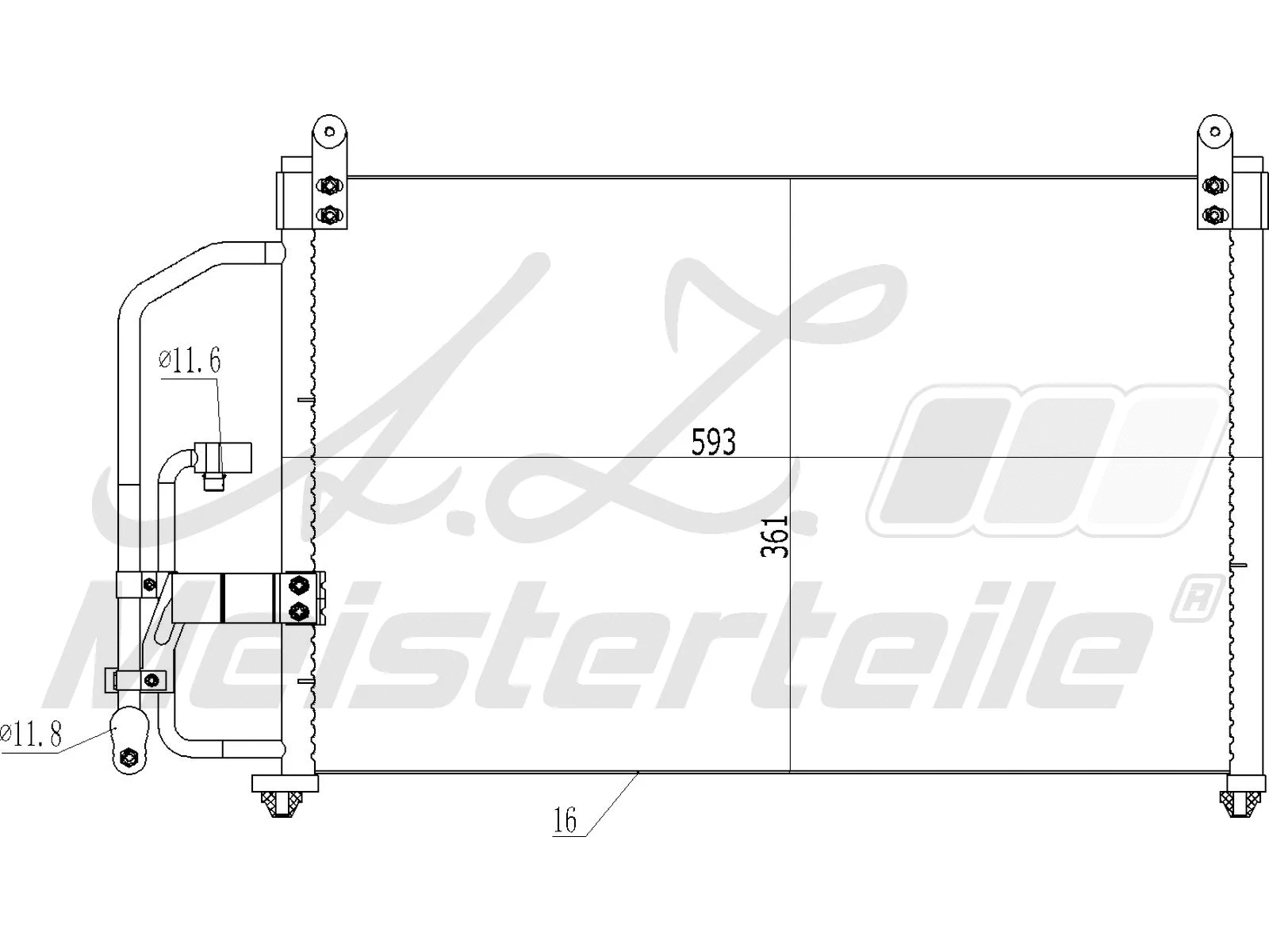 Condenseur, climatisation A.Z. Meisterteile AZMT-45-030-1153