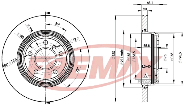 Disque de frein FREMAX BD-3215