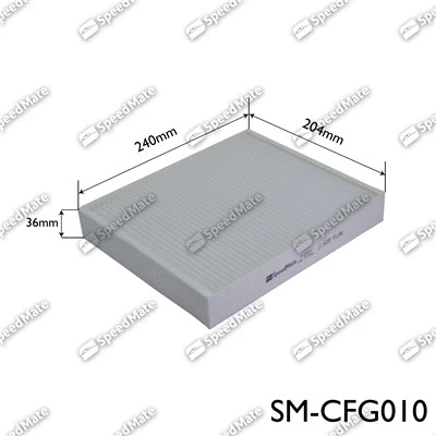 Filtre, air de l'habitacle SpeedMate SM-CFG010