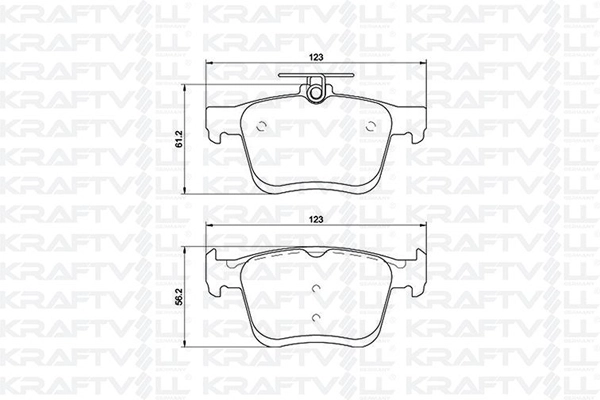 Kit de plaquettes de frein, frein à disque KRAFTVOLL GERMANY 07010063