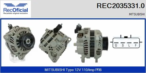 Alternateur RECOFICIAL REC2035331.0