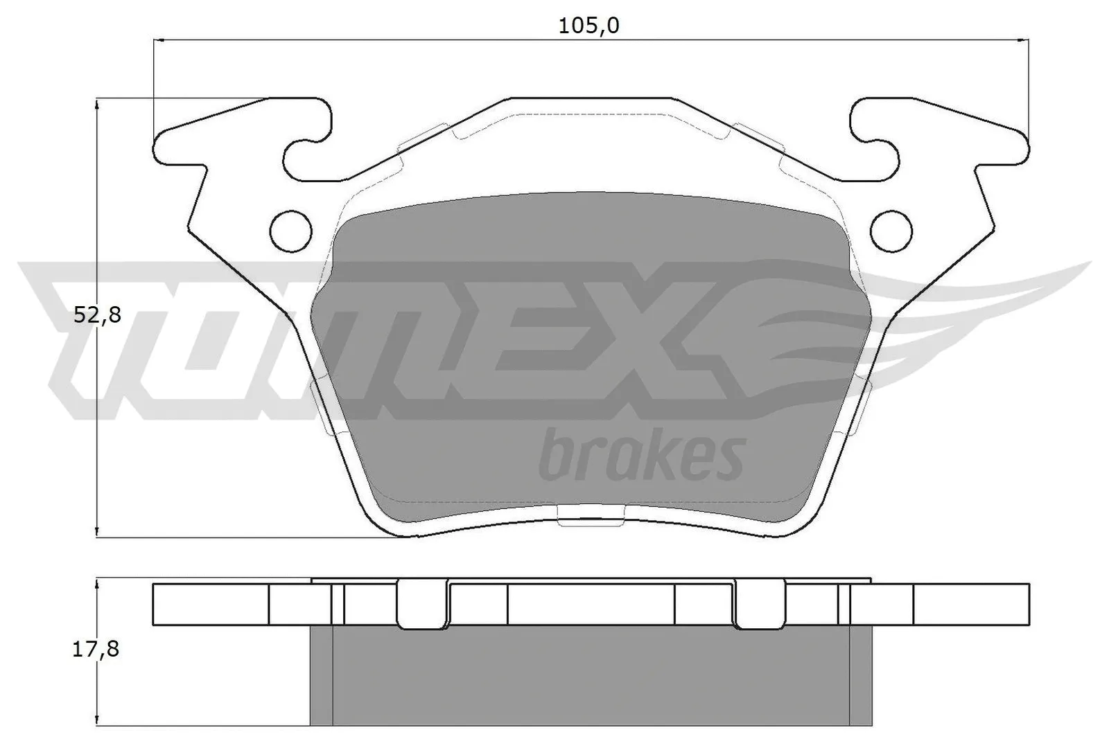 Kit de plaquettes de frein, frein à disque TOMEX Brakes TX 12-89