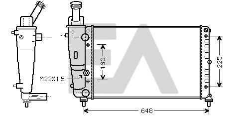 Radiateur, refroidissement du moteur EACLIMA 31R40010