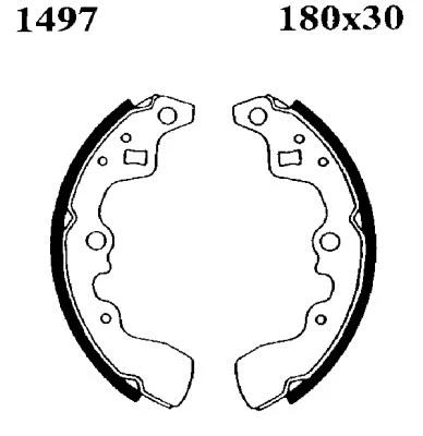 Jeu de mâchoires de frein BSF 01497