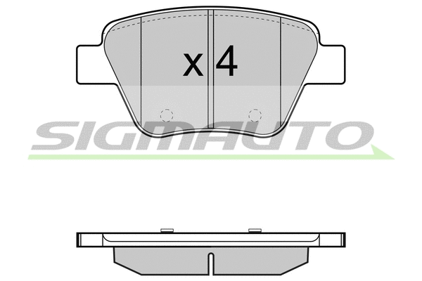 Kit de plaquettes de frein, frein à disque SIGMAUTO SPB429