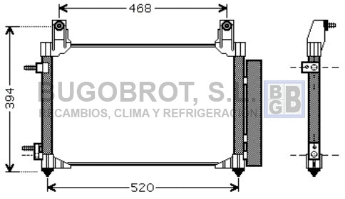 Condenseur, climatisation BUGOBROT 62-DW5081