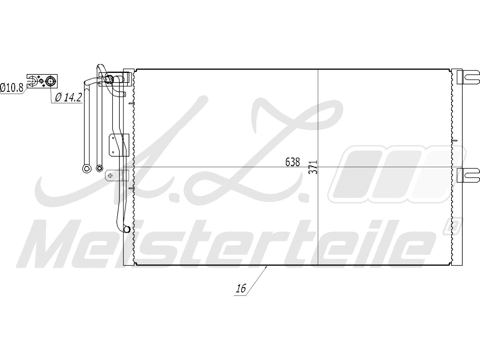 Condenseur, climatisation A.Z. Meisterteile AZMT-45-030-1038