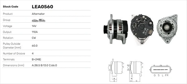 Alternateur LUSA LEA0560