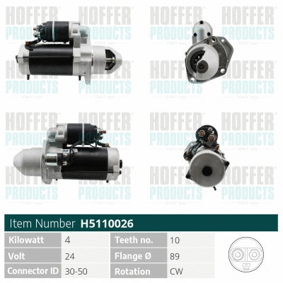 Démarreur HOFFER H5110026