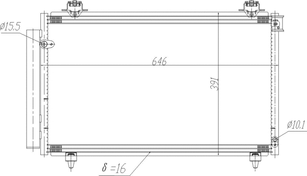 Condenseur, climatisation HART 637 016