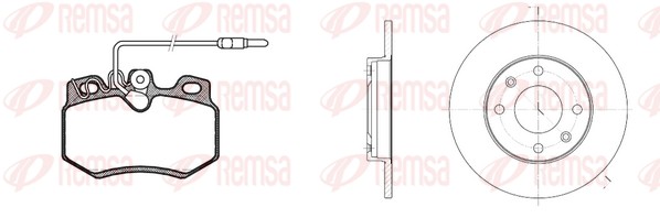 Kit de freins, frein à disques REMSA 8170.04