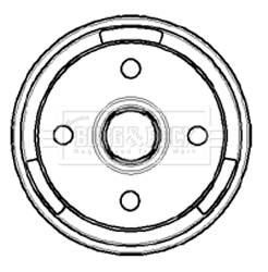 Tambour de frein BORG & BECK BBR7019