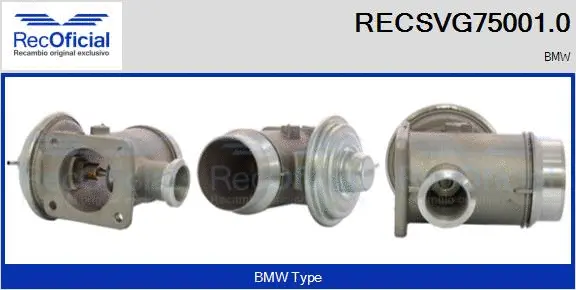 Vanne EGR RECOFICIAL RECSVG75001.0