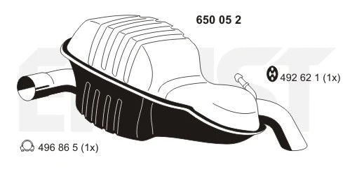 Silencieux arrière ERNST 650052