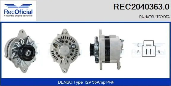 Alternateur RECOFICIAL REC2040363.0