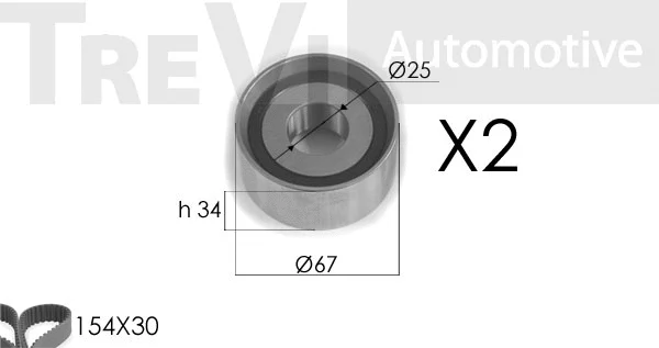 Kit de courroie crantée TREVI AUTOMOTIVE KD1220