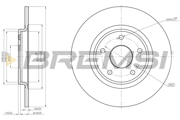 Disque de frein BREMSI CD8217S