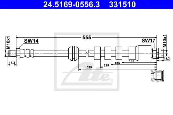 Flexible de frein ATE-APAC 24.5169-0556.3