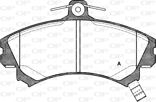 Kit de plaquettes de frein, frein à disque OPEN PARTS BPA0590.02