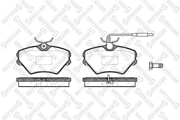 Kit de plaquettes de frein, frein à disque STELLOX 496 002-SX