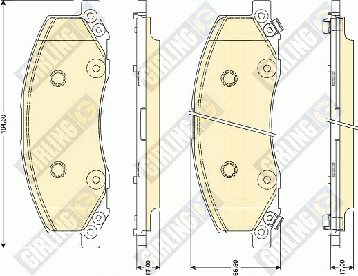 Kit de plaquettes de frein, frein à disque GIRLING 6117811