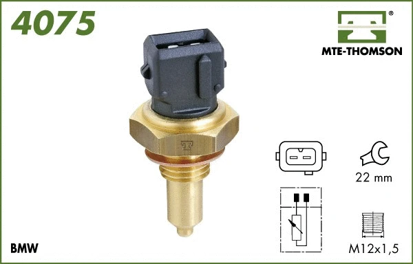 Sonde, température du liquide de refroidissement MTE-THOMSON 4075