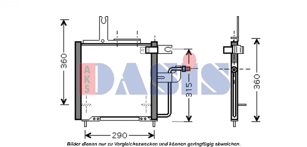 Condenseur, climatisation AKS DASIS 112014N