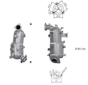Filtre à particules / à suie, échappement VEGAZ GmbH TK-331