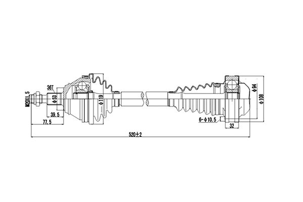 Arbre de transmission DYNAMATRIX DDS261123