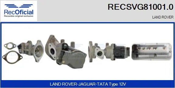 Vanne EGR RECOFICIAL RECSVG81001.0