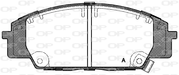 Kit de plaquettes de frein, frein à disque OPEN PARTS BPA0735.02
