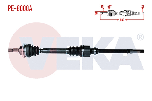 Arbre de transmission VEKA PE-8008A
