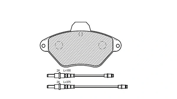 Kit de plaquettes de frein, frein à disque KLAXCAR FRANCE 24836z