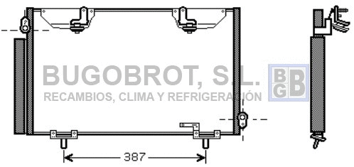 Condenseur, climatisation BUGOBROT 62-TO5328