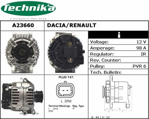 Alternateur Technika A23660